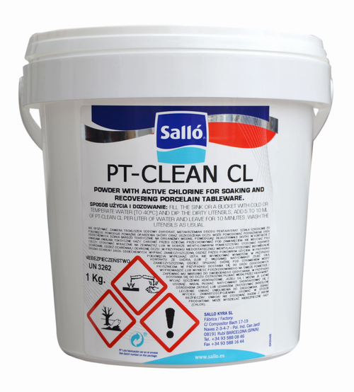 Eco Club - PT Clean CL 1kg profesjonalny proszek do namaczania sztućców i porcelany