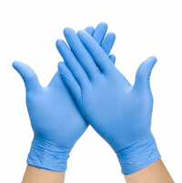 Eco Club - Rękawice nitrylowe bezpudrowe kolor niebieski L