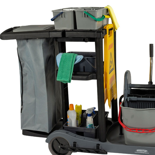 Eco Club - Sprintus Wózek serwisowy  do sprzątania Sprintus Starter SET z odkurzaczem Floory w pełni wyposażony